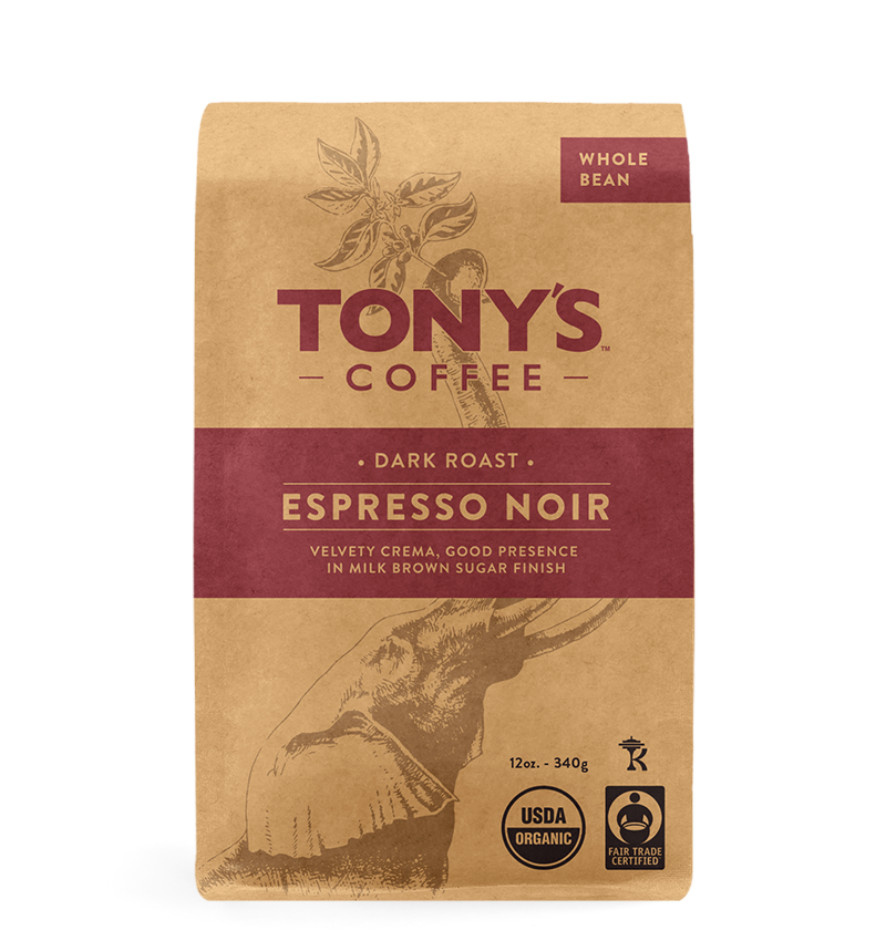 Espresso Noir whole bean coffee bag