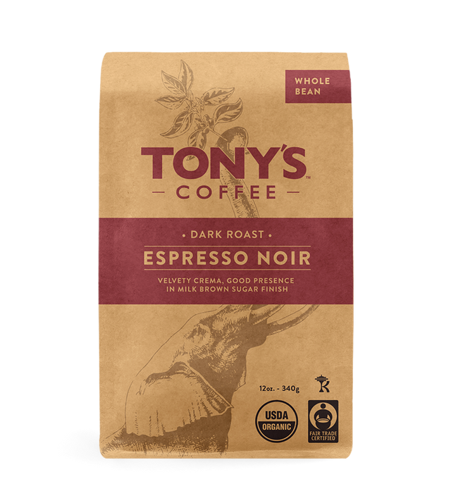 Espresso Noir whole bean coffee bag